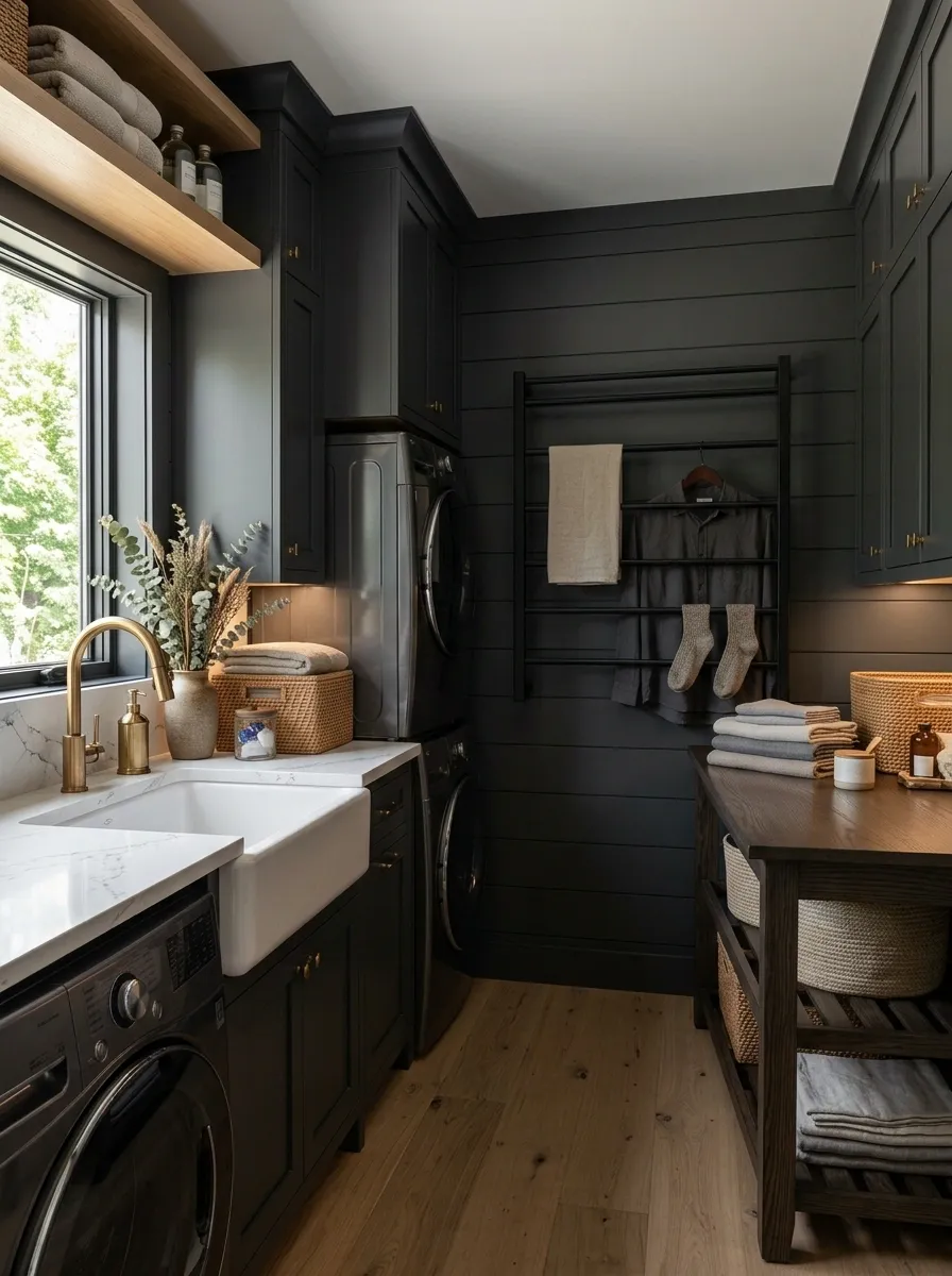 Add a Wall-Mounted Drying Rack in a Dark Finish