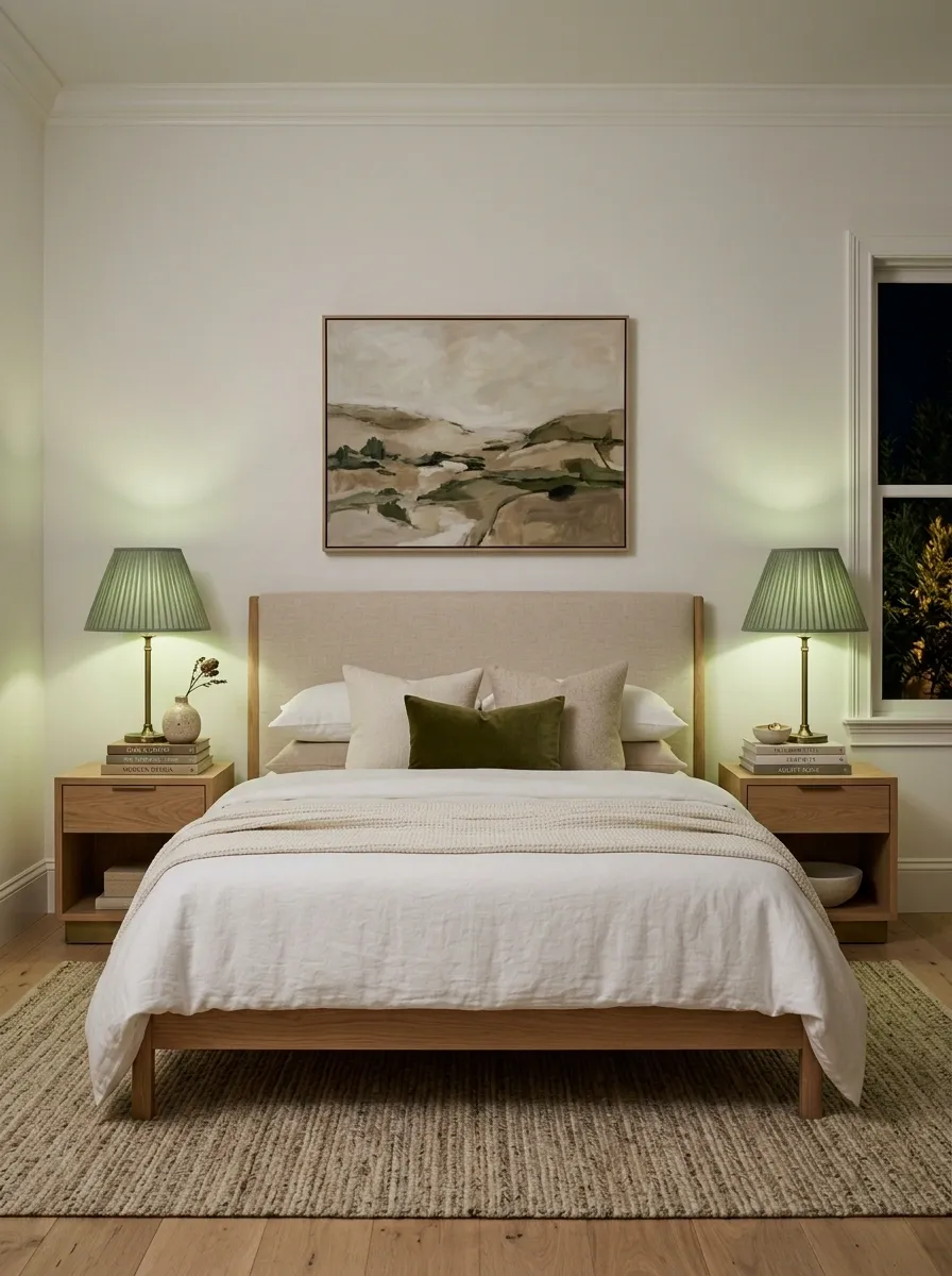 Add Green Lampshades for a Smaller Commitment