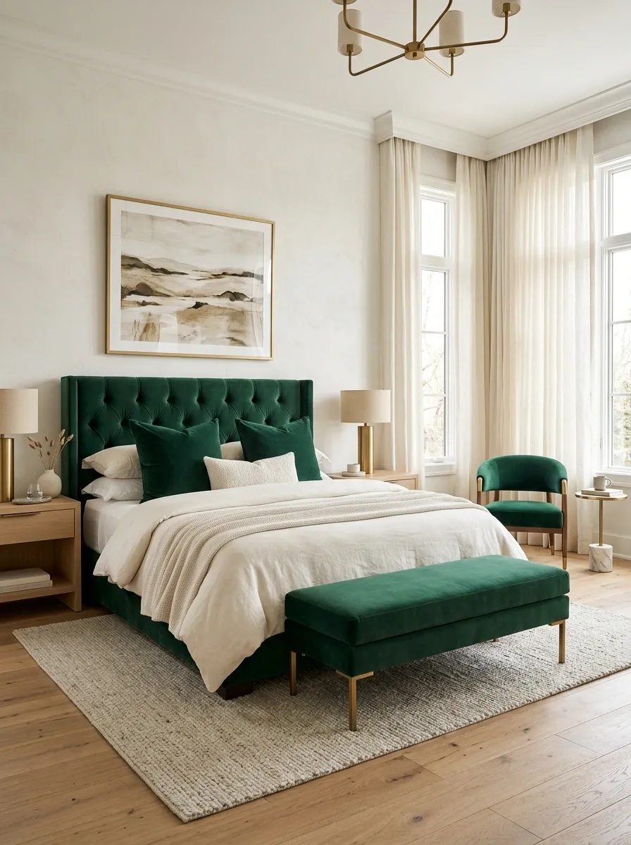 Add Green Velvet Without Painting the Walls