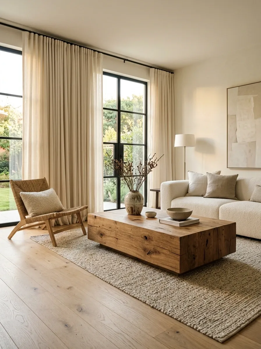 Add One Natural Material That Gives the Room Depth