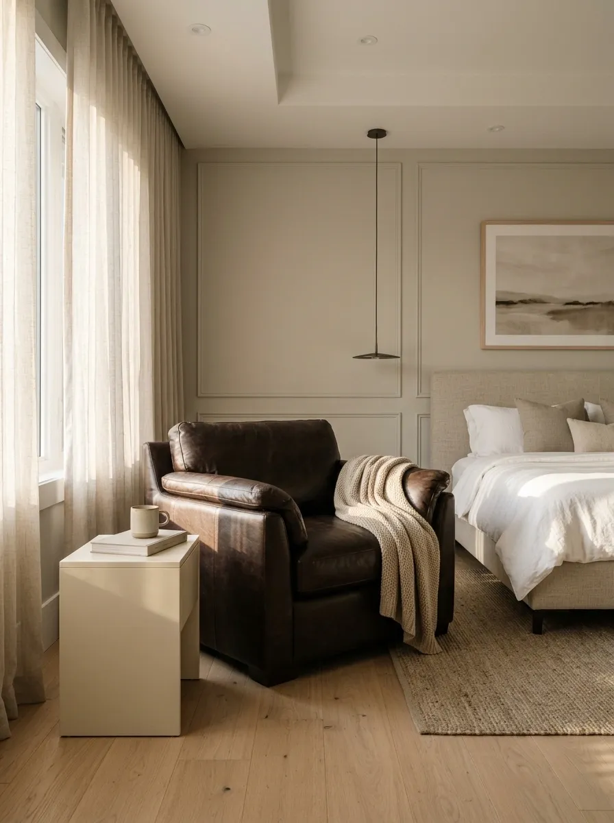 Add One Oversized Brown Accent Instead of Several Small Ones
