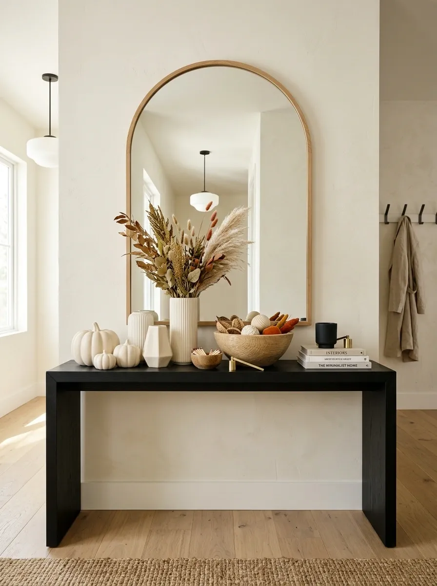 Black-and-Cream Entry With Graphic Fall Styling