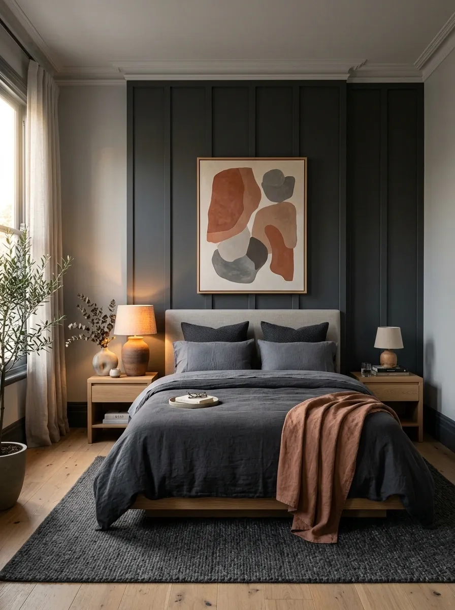 Break Up Gray With One Earthy Accent Color