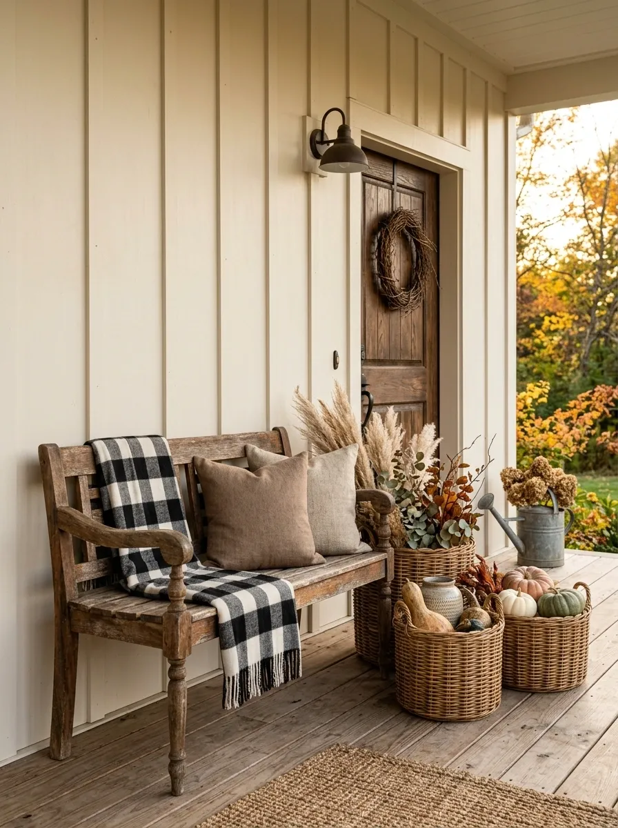 Bring In Buffalo Check Without Making the Porch Look Themed