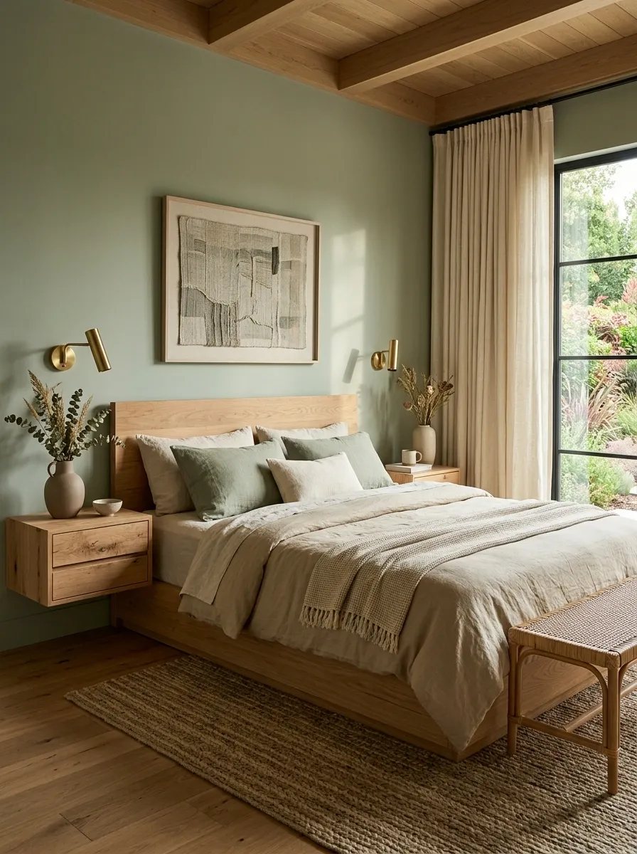 Build a Green Bedroom Around Natural Linen