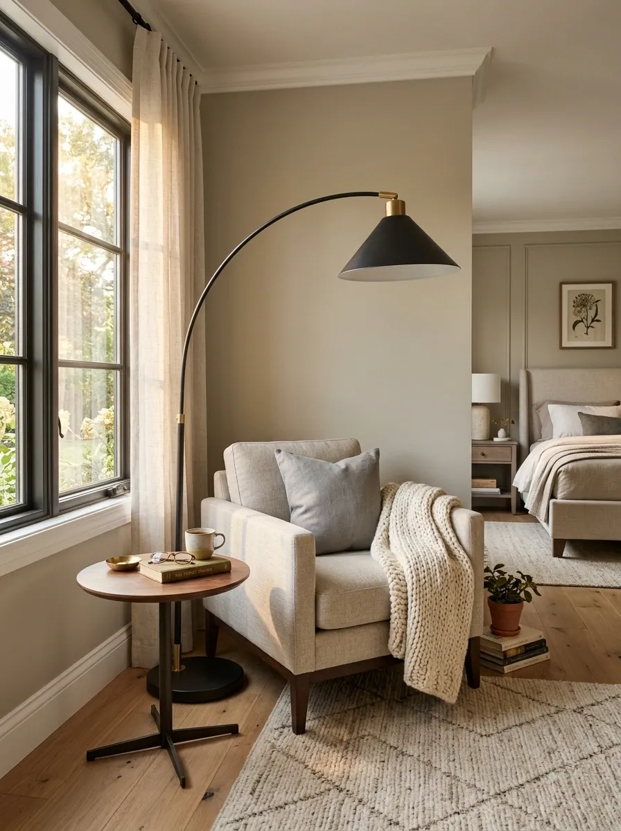 Build a Small Reading Nook With a Floor Lamp