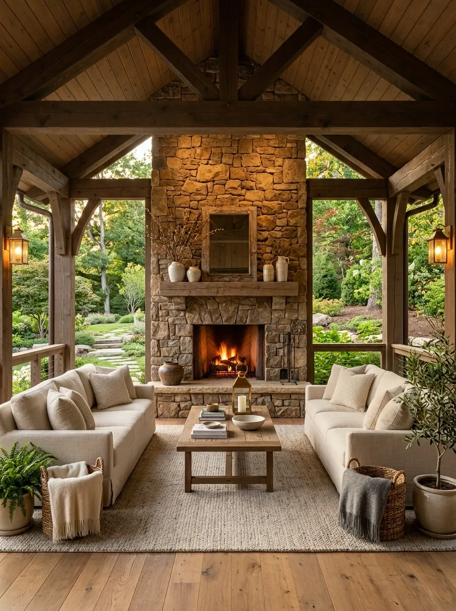 Build the seating around a fireplace or fire feature
