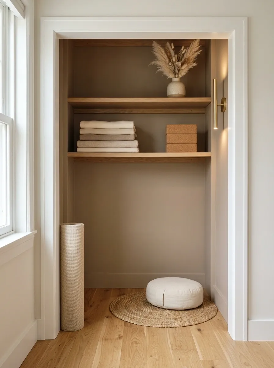 Built-In Closet Yoga Nook