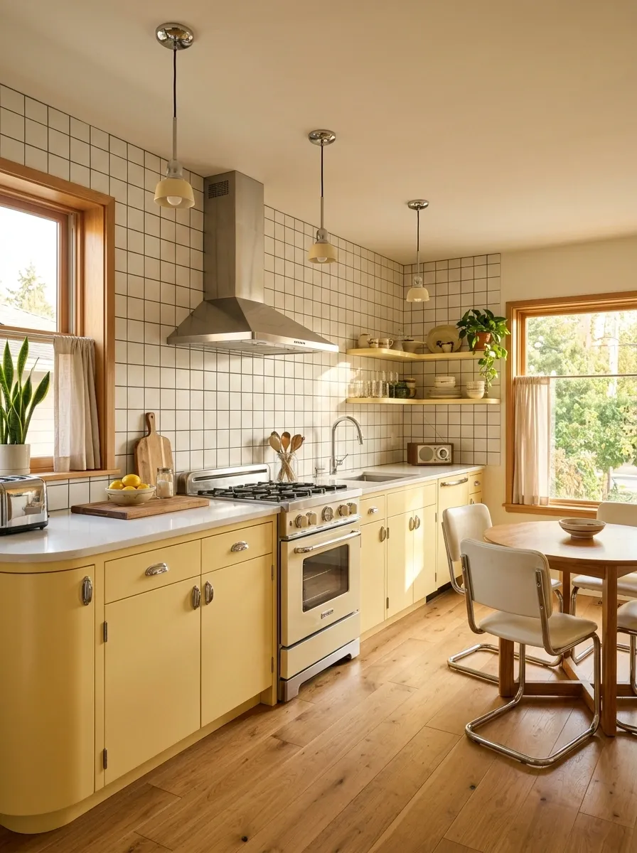 Butter Yellow With Chrome and 1950s Character