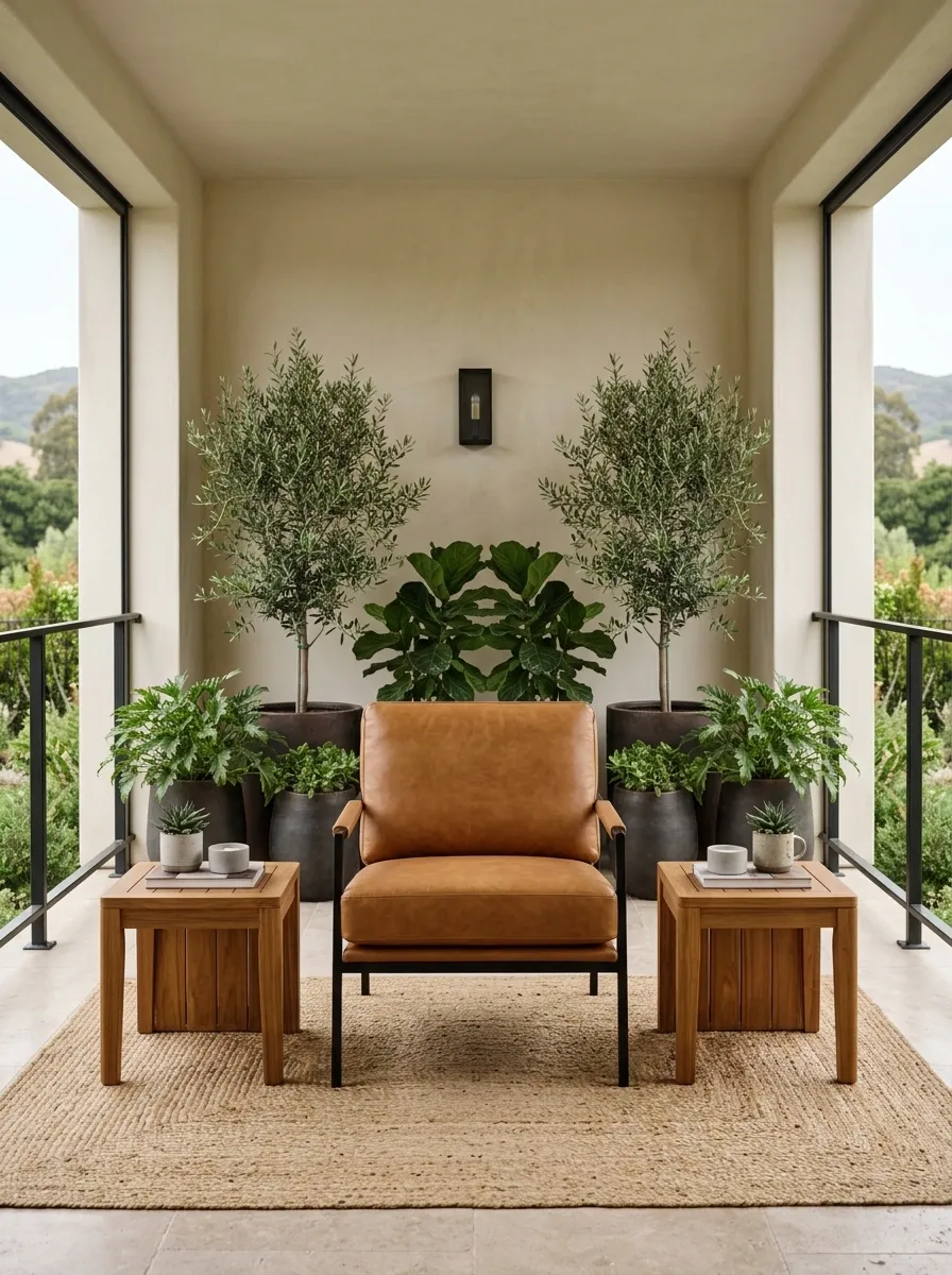 Caramel, Cream, and Black Patio Lounge