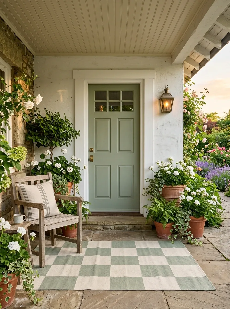 Checkerboard Rug With Playful Cottage Styling