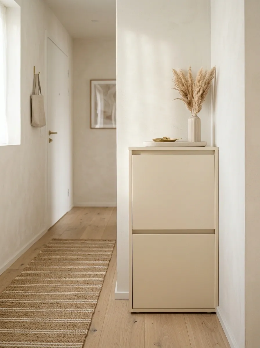 Choose a Shoe Cabinet That Stays Almost Flush to the Wall