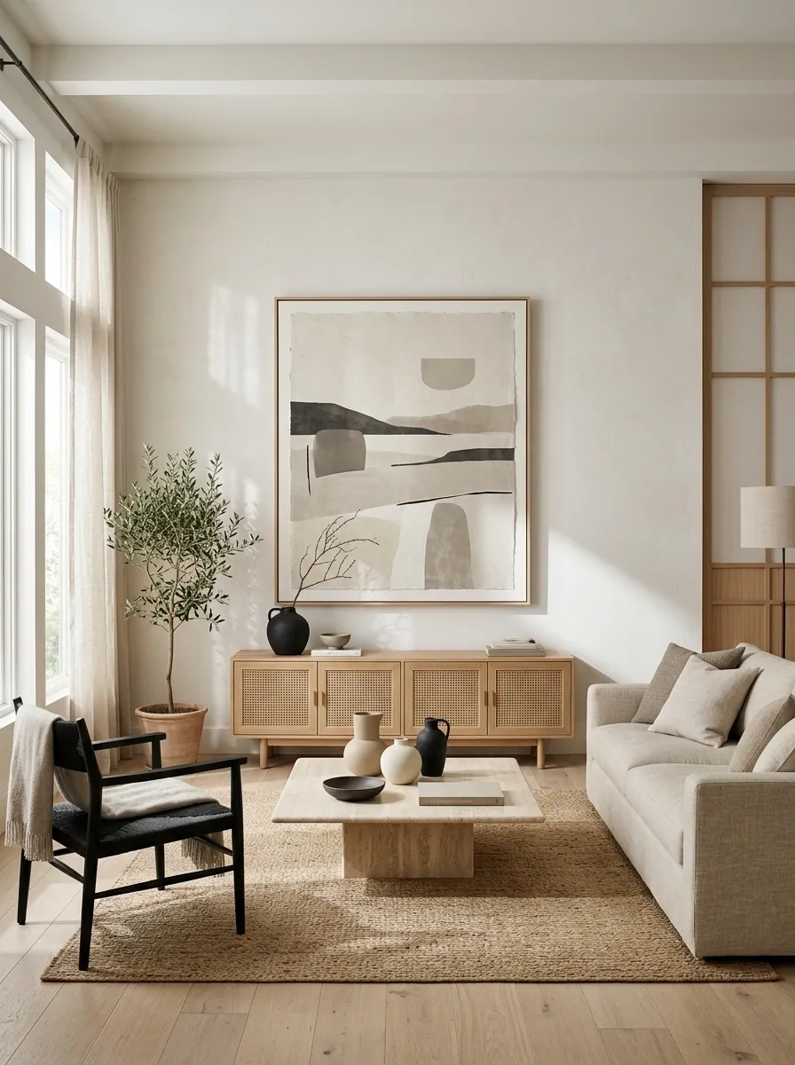 Choose Oversized Art With Quiet Natural Imagery