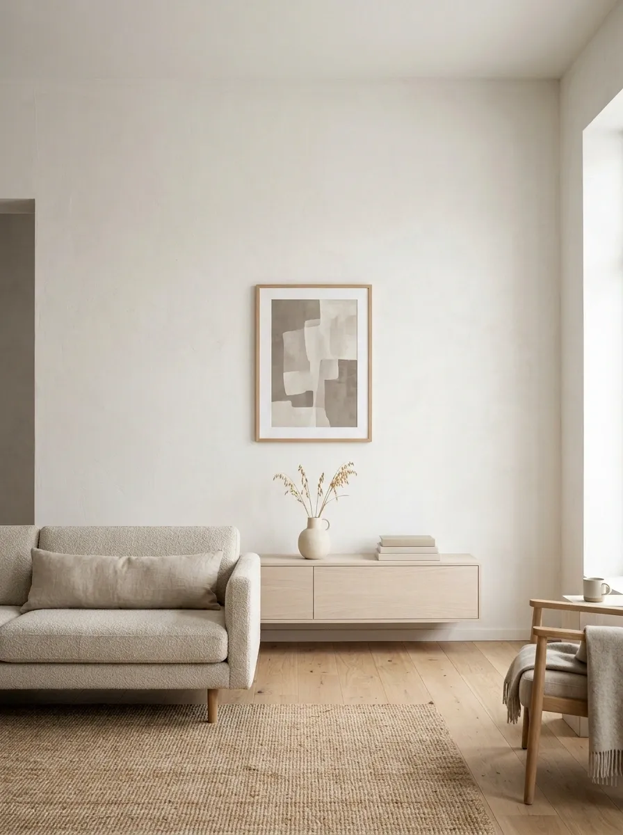 Choose Simple Artwork With Plenty of Empty Wall Space