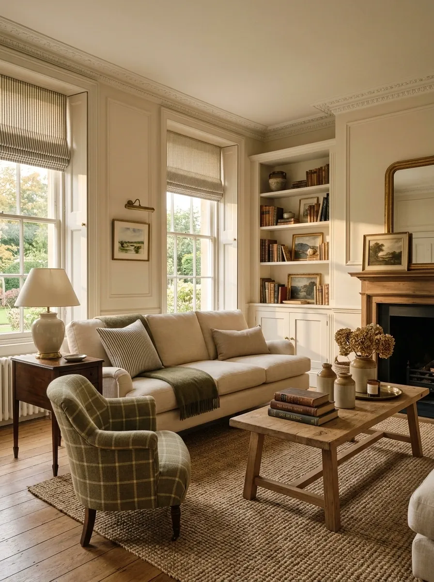 Choose Striped or Checked Textiles in Muted Colors