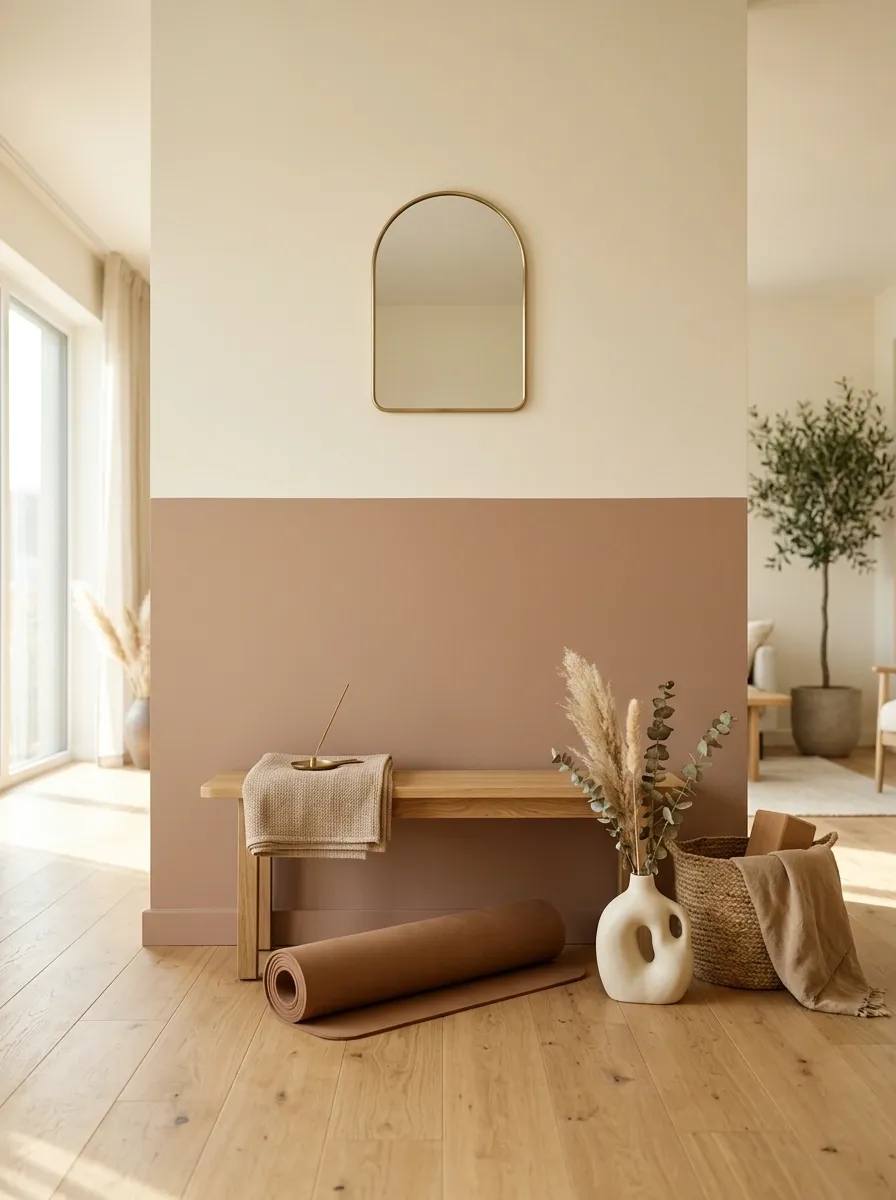 Clay and Cream Color-Blocked Corner