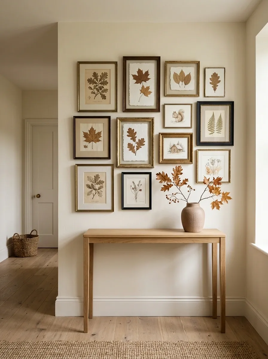 Collected Fall Gallery Wall With Handmade Paper Art