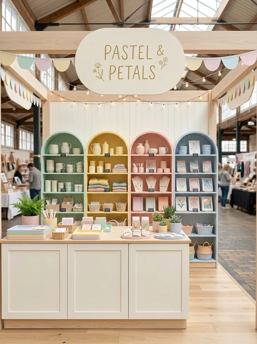 Colorful Candy-Shop Booth With Layered Pastels