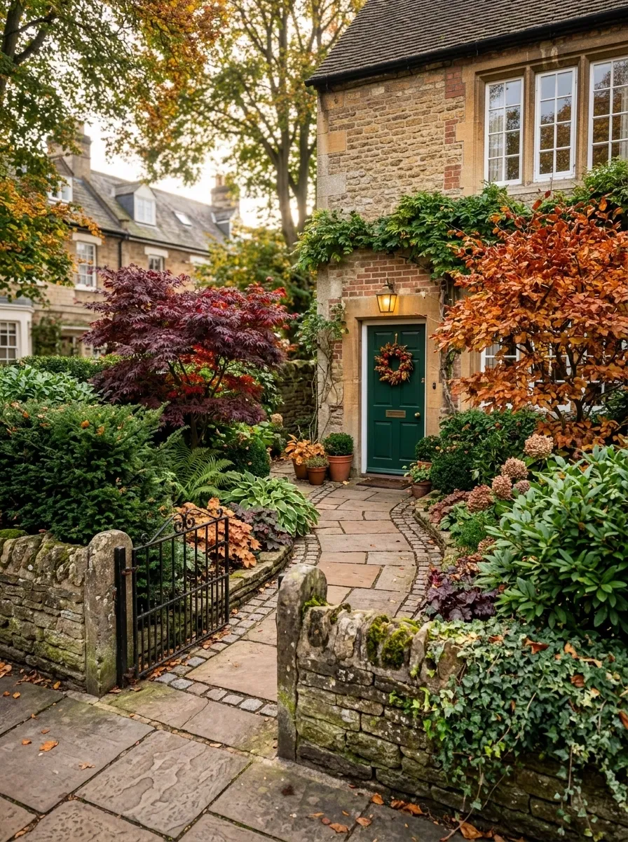 Compact Courtyard-Style Fall Entry