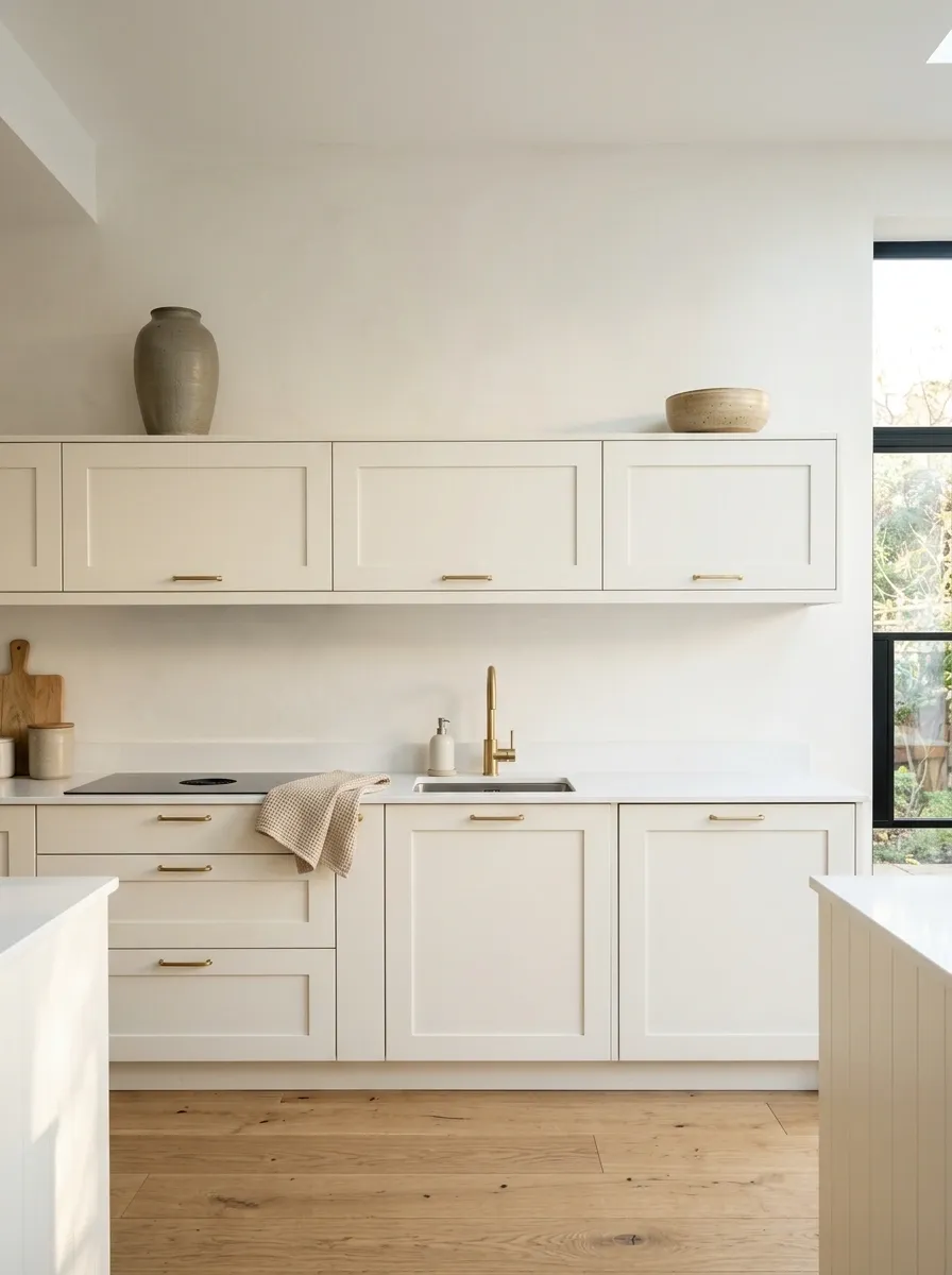 Compact Kitchen With Deliberately Empty Upper Space
