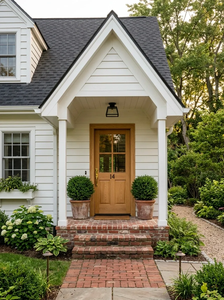 Compact Porch With a Small Footprint and Steep Roof