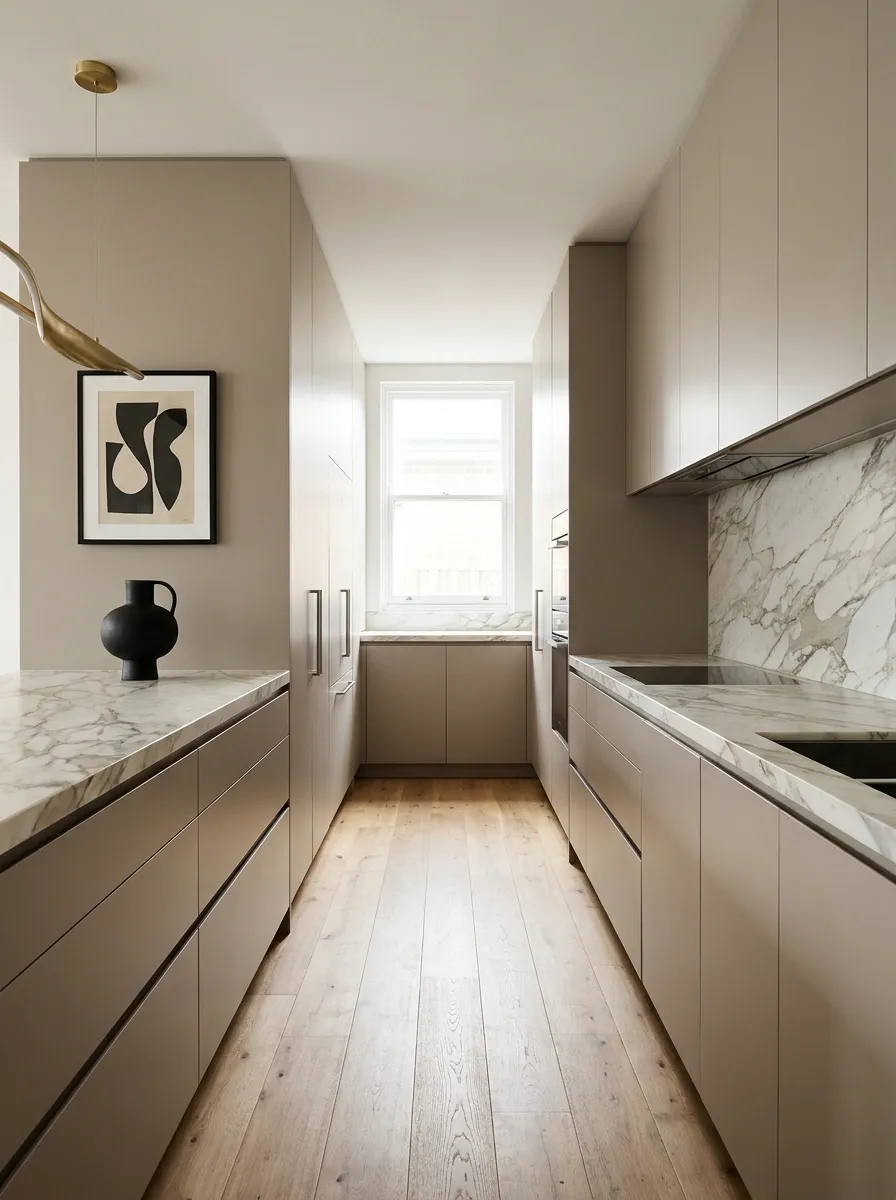 Contemporary Kitchen With Full-Height Slab Cabinetry
