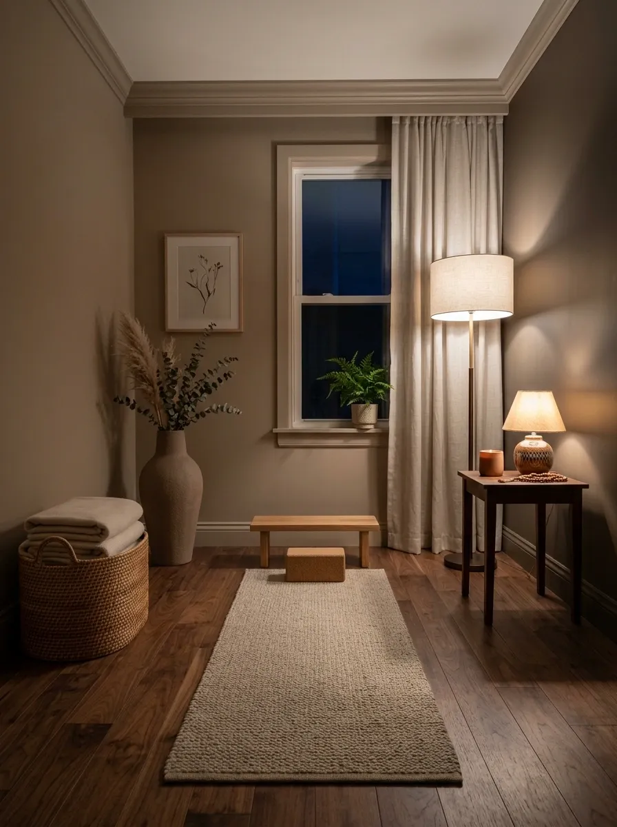 Cozy Evening Yoga Corner