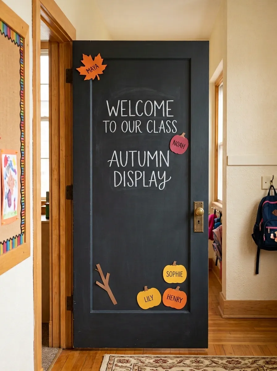 Create a Fall Door Display With Student Names
