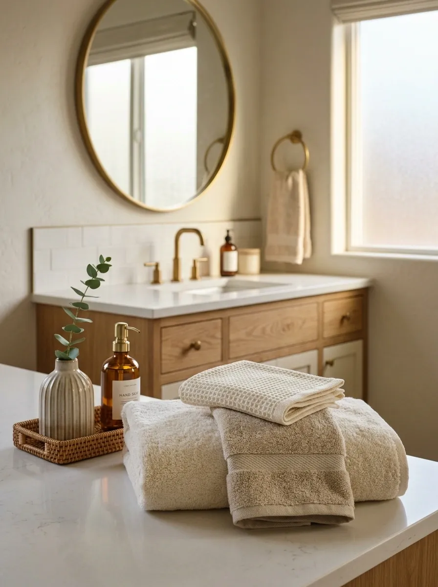 Create a Spa Feel With Better Towel Placement