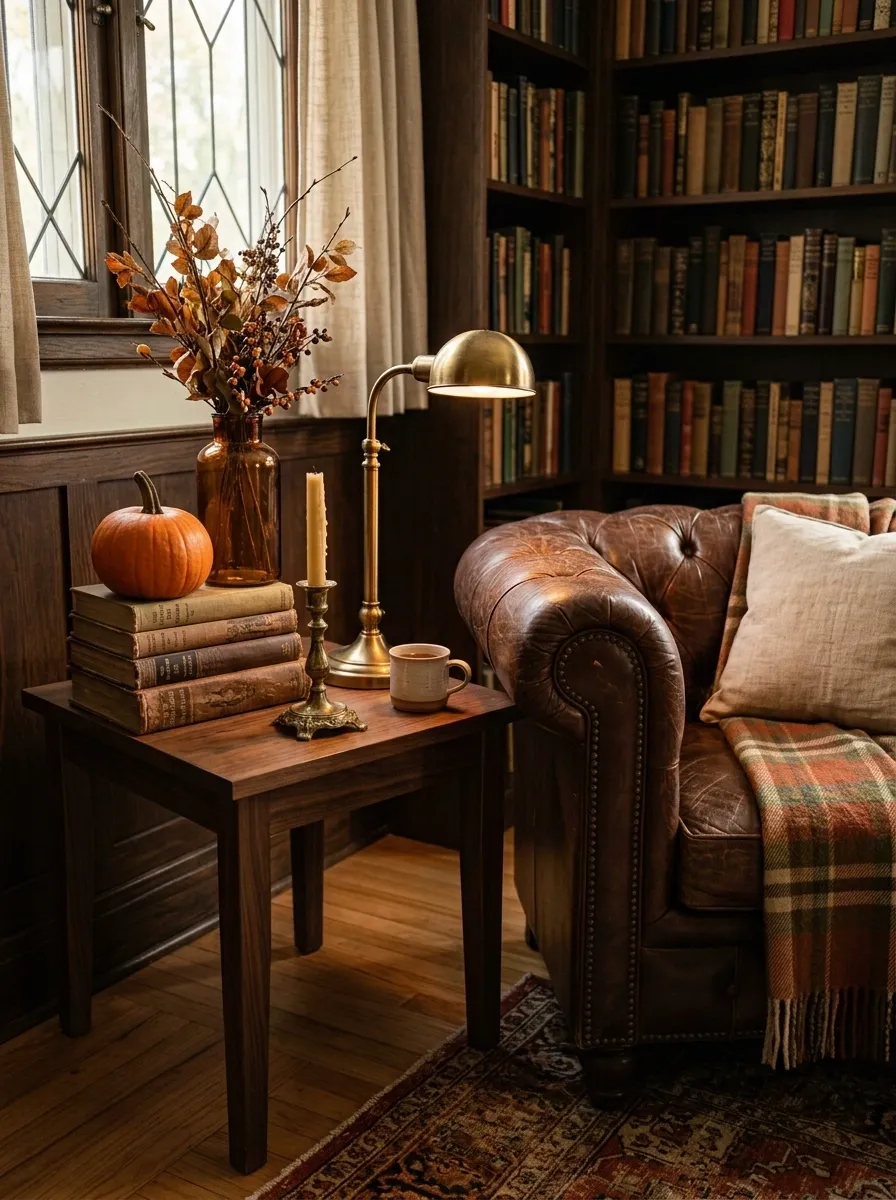 Dark Academia Fall Reading Nook