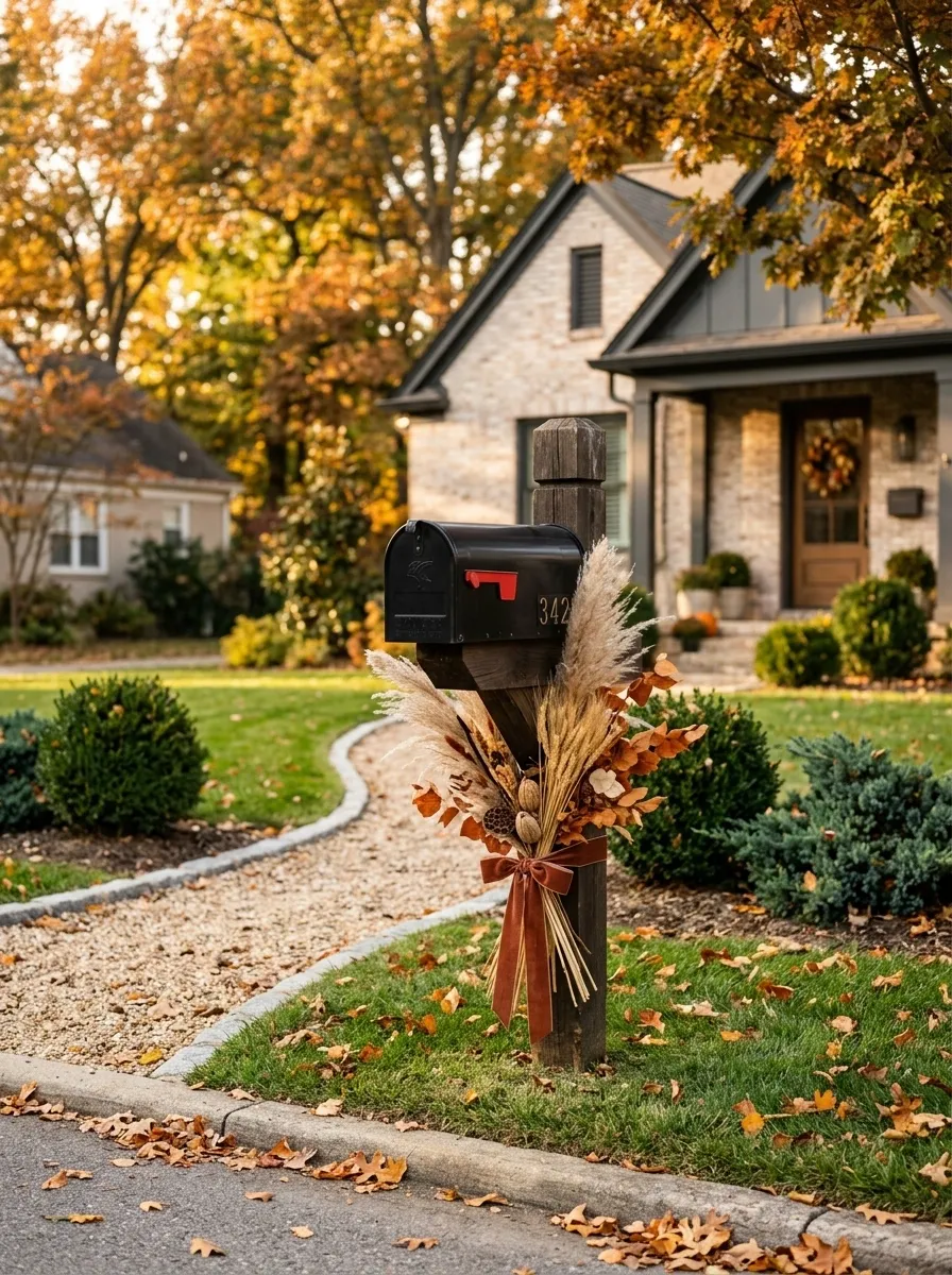 Dress a Mailbox With Fall Foliage Instead of Covering It in Decor