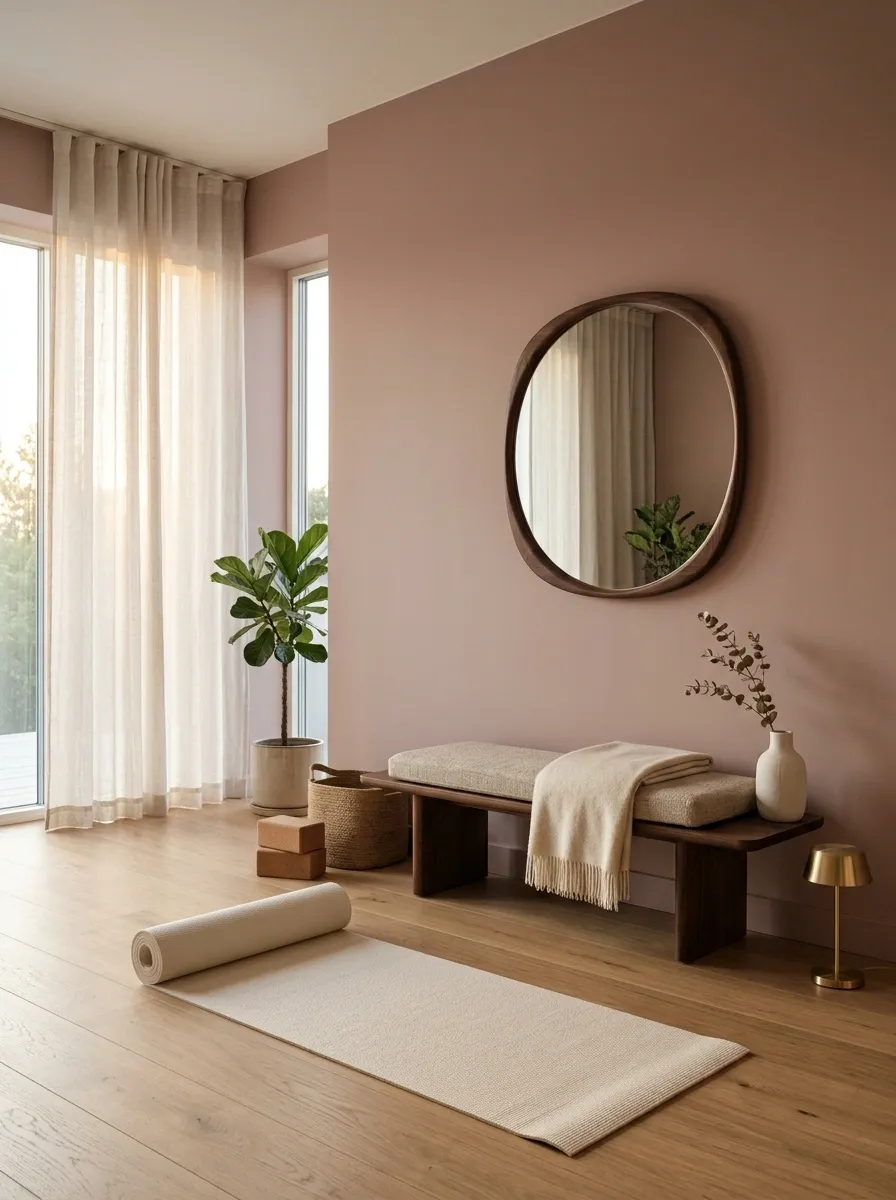 Dusty Rose and Walnut Corner