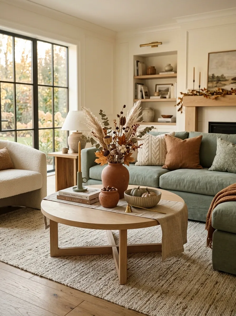 Earthy Terracotta and Sage Fall Vignette