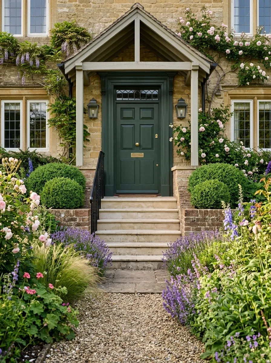 English-Inspired Steps With Soft Landscaping