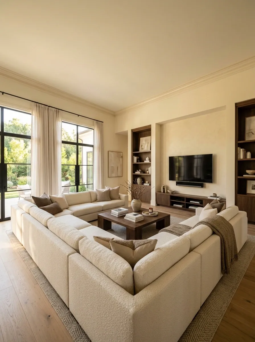 Face the Open Side Toward the TV Without Blocking the Walkway
