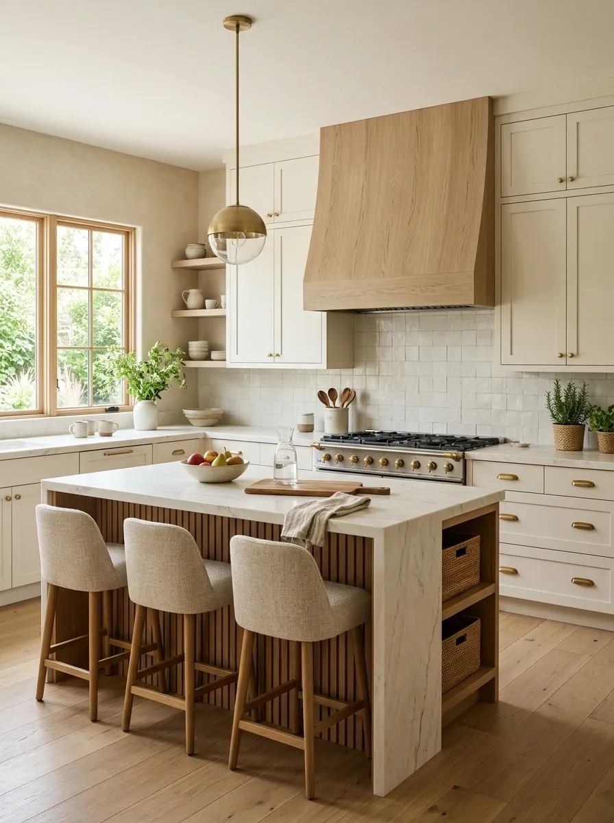 Finish the kitchen with one strong organic focal detail