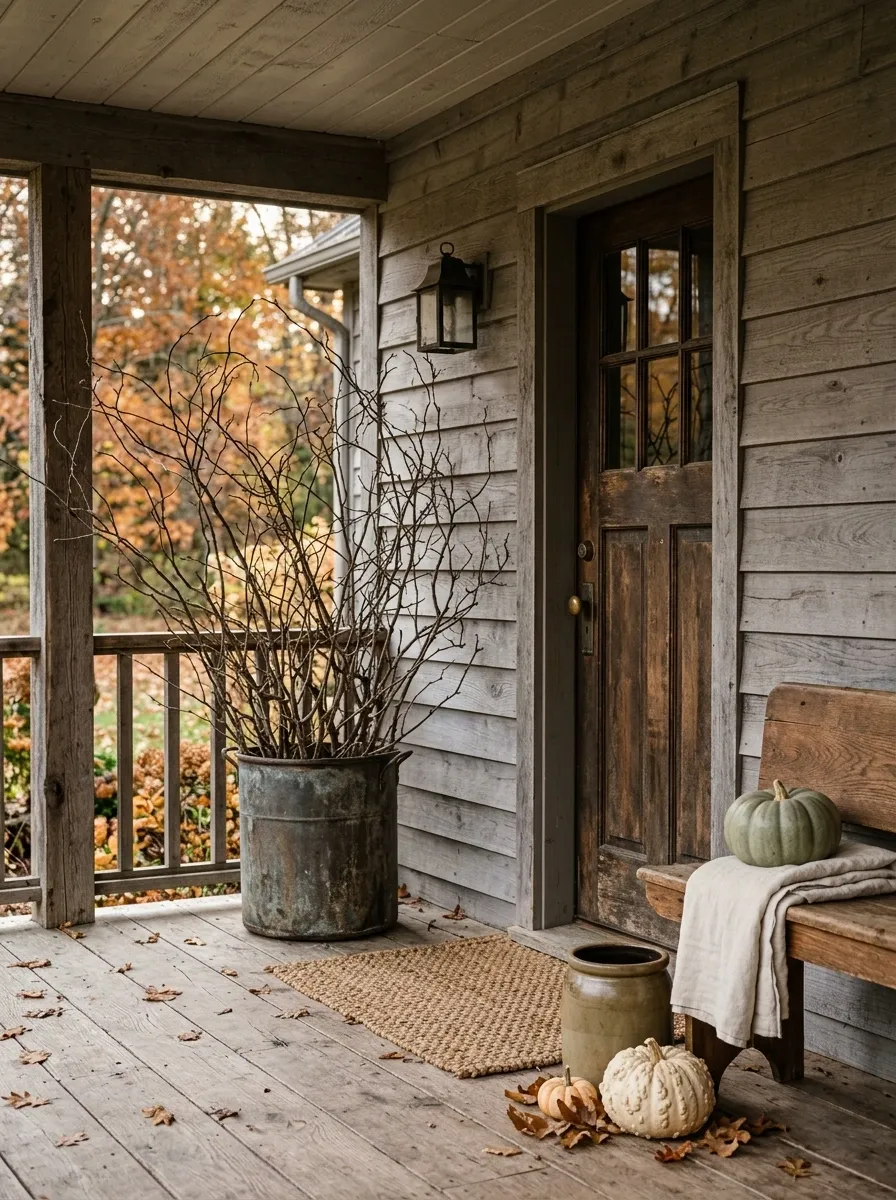 Finish the Porch With Bare Branches Instead of More Pumpkins