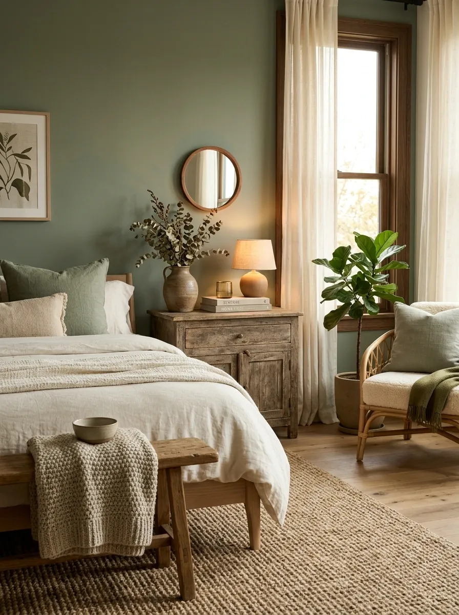 Finish the Room With Aged Wood and Soft Ivory Accessories
