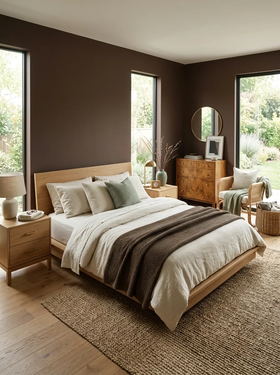 Finish With Brown, Cream, Wood, and One Accent Color
