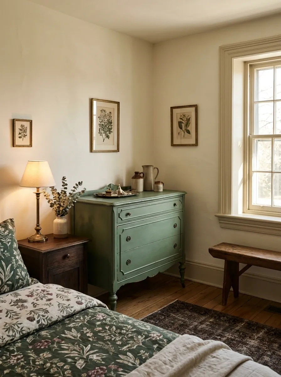 Forest Green Furniture With Vintage Character