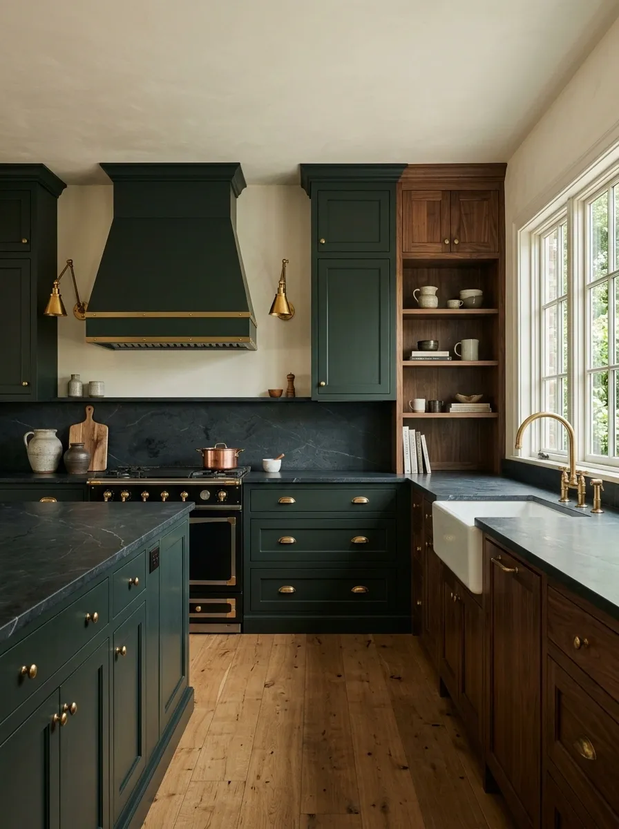Forest Green With Soapstone and Walnut