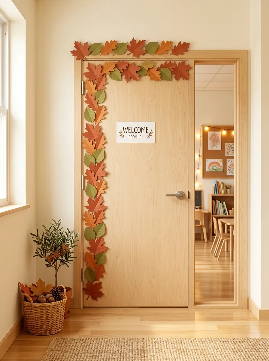 Frame the Classroom Door With a Simple Leaf Border