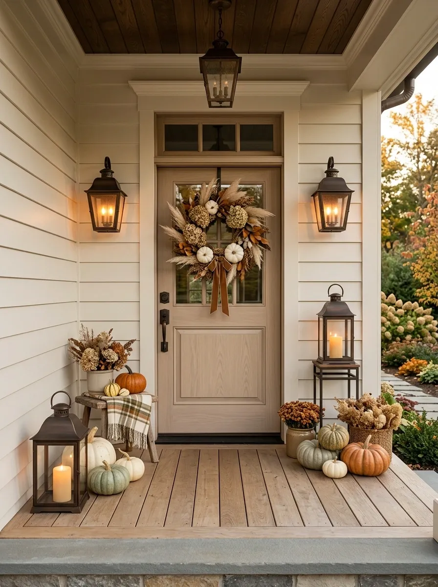 Frame the Door With Matching Lantern Clusters