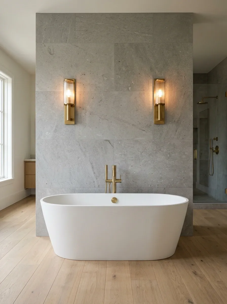 Frame the Tub With Matching Sconces