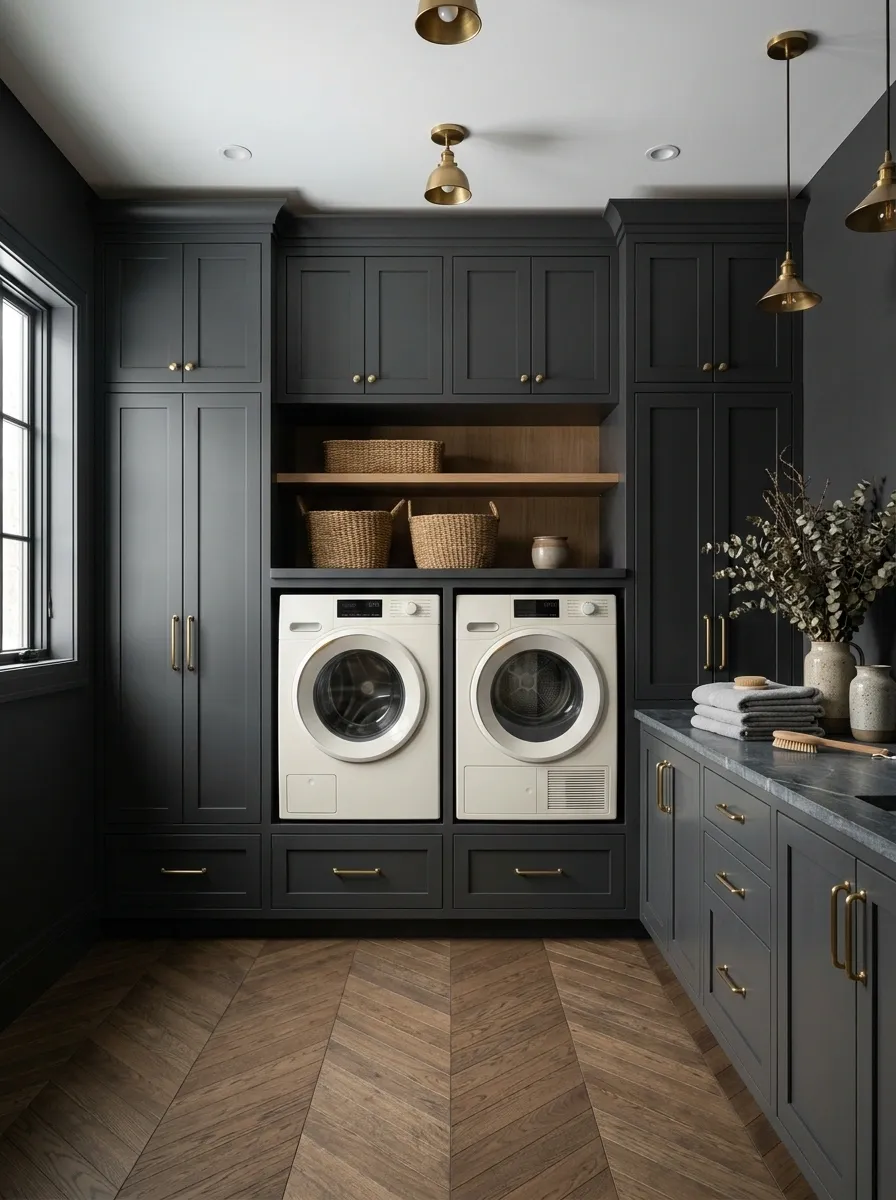 Frame the Washer and Dryer With Tall Storage
