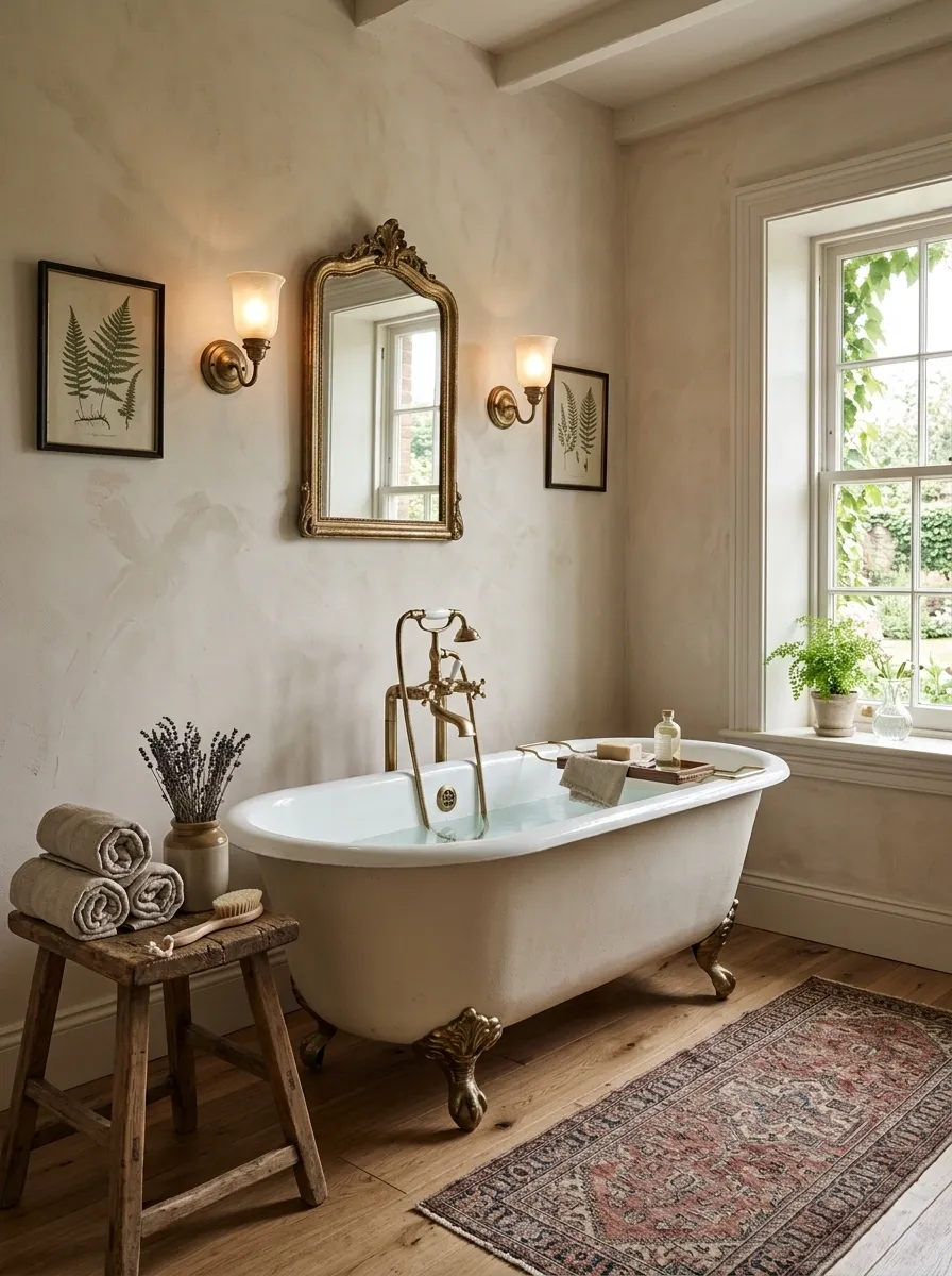 Give a Clawfoot Tub an Old-World Composition