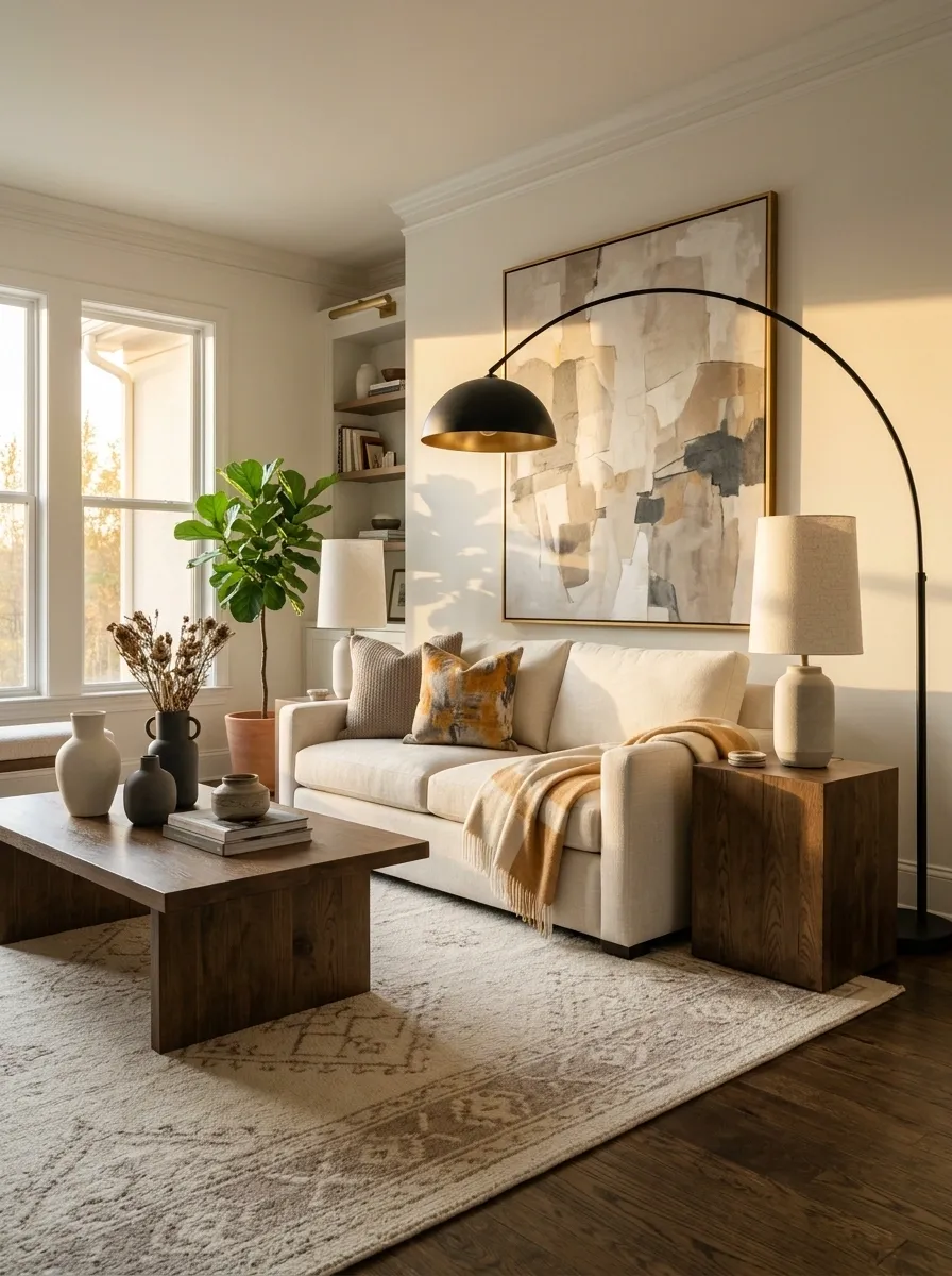 Give a Tiny Sofa More Visual Weight