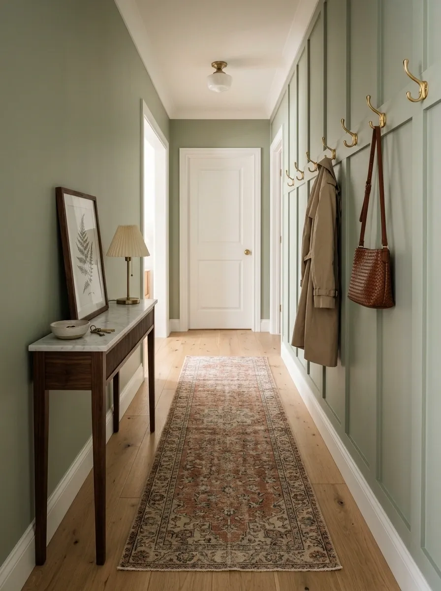 Give the Hallway a Runner, Hooks, and One Proper Surface