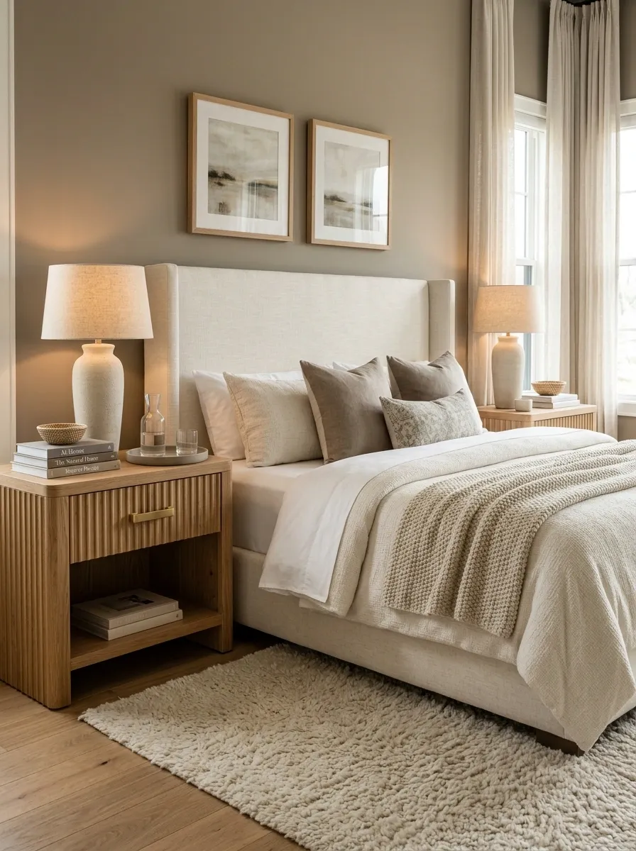 Give the Nightstands Enough Presence to Match the Bed