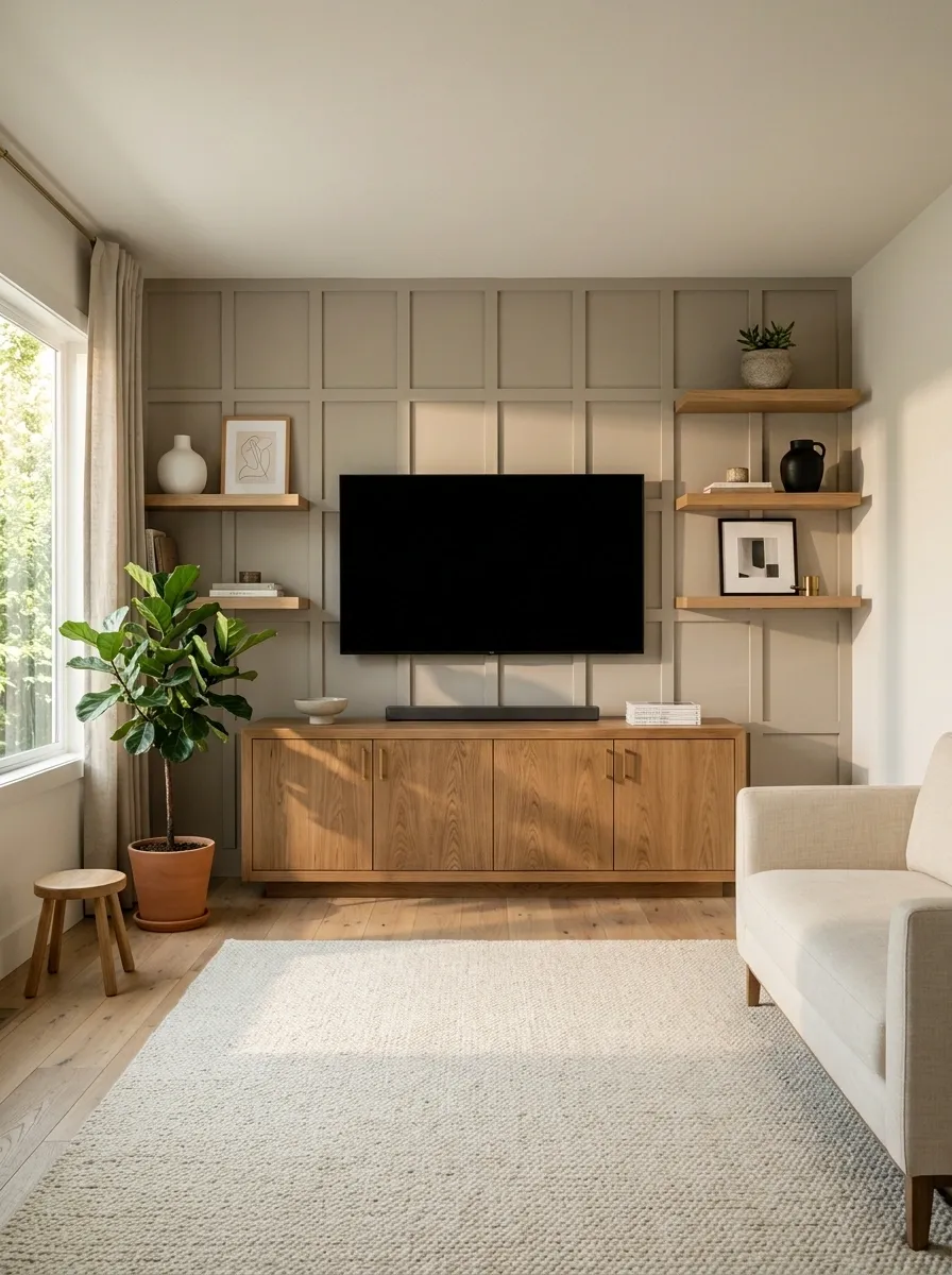 Give the TV Wall a More Finished Composition